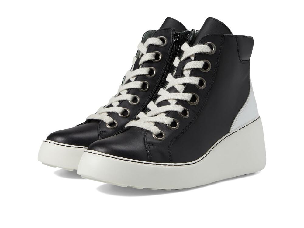 FLY LONDON WOMEN'S DICE468FLY ANKLE BOOT, BLACK OFFWHITE SOLE, 5 UK